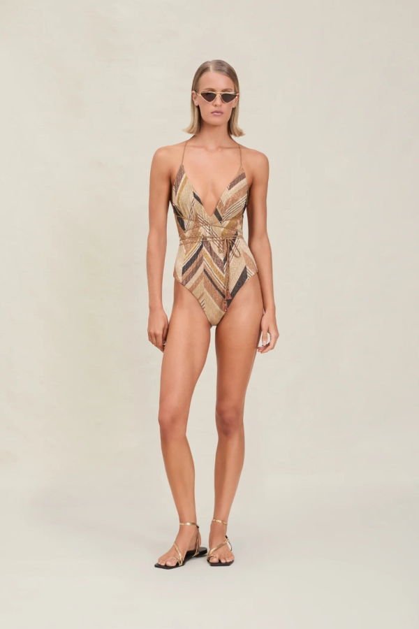 Devon Windsor Uchi One Piece Swimsuit - Espresso