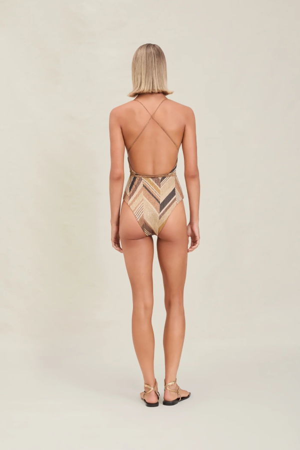 Devon Windsor Uchi One Piece Swimsuit - Espresso
