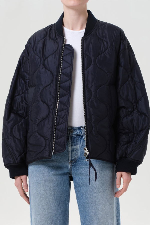 AGOLDE Isla Quilted Jacket - Ink