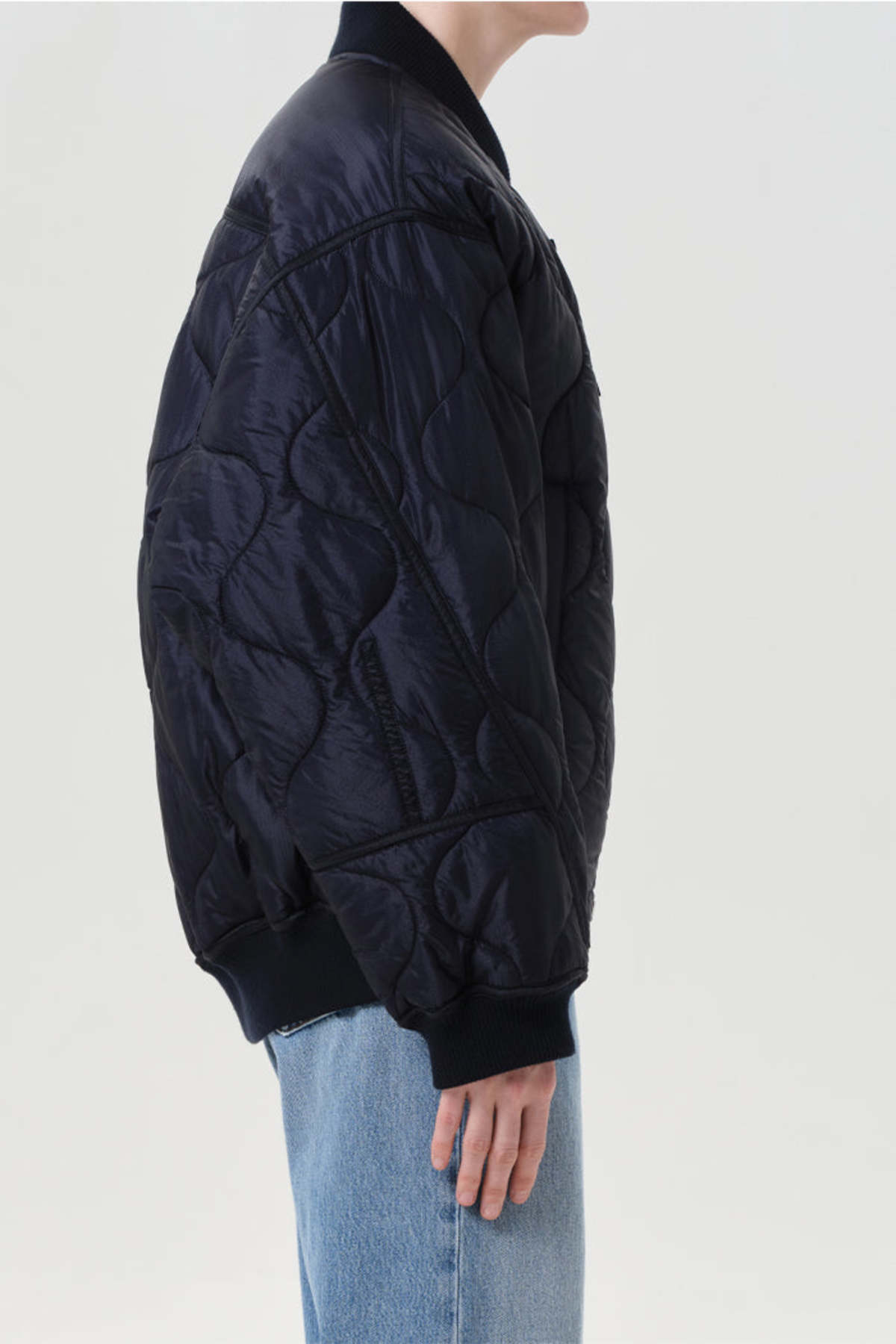 AGOLDE Isla Quilted Jacket - Ink - Image 2 of 6