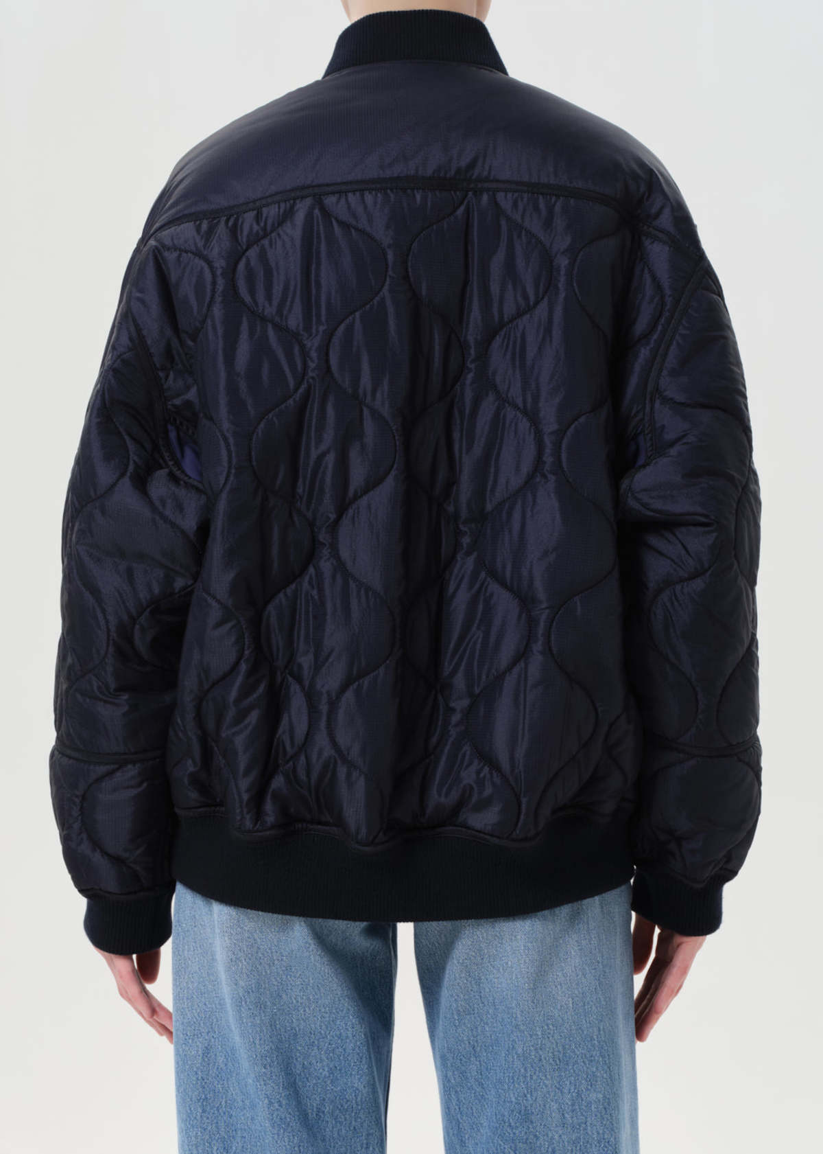 AGOLDE Isla Quilted Jacket - Ink - Image 4 of 6