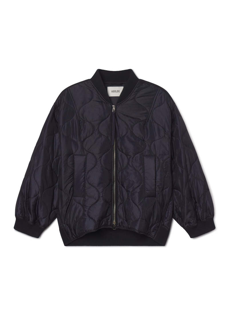 AGOLDE Isla Quilted Jacket - Ink