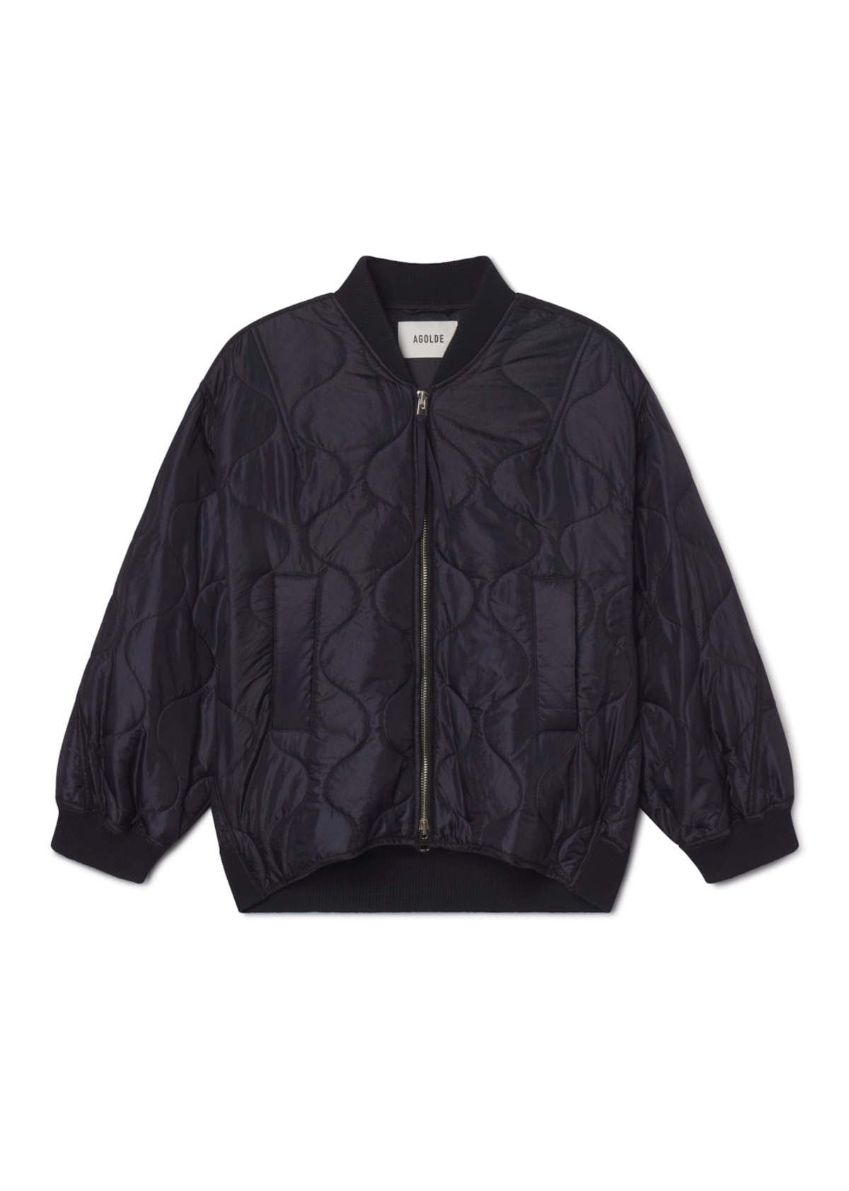 AGOLDE Isla Quilted Jacket - Ink - Image 6 of 6