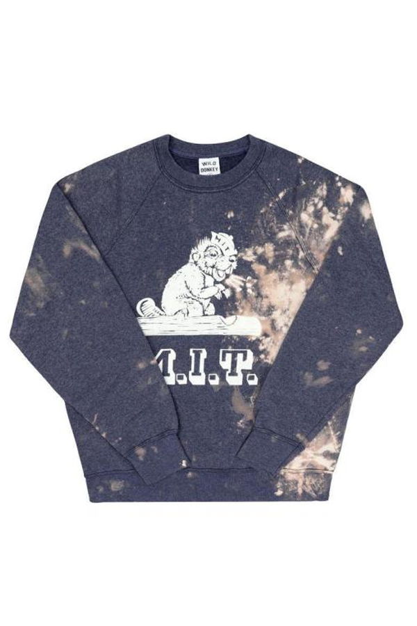 WILD DONKEY Long Sleeve Tee - Bleached Heather Blue