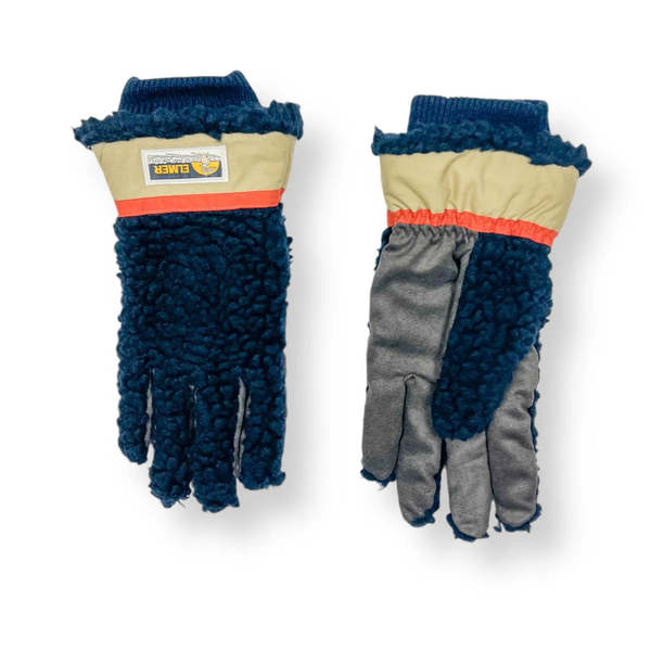 Elmer Gloves Teddy Wool Pile 5-Finger Gloves - Navy