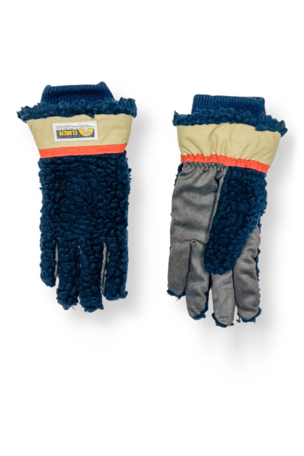 Elmer Gloves Teddy Wool Pile 5-Finger Gloves - Navy
