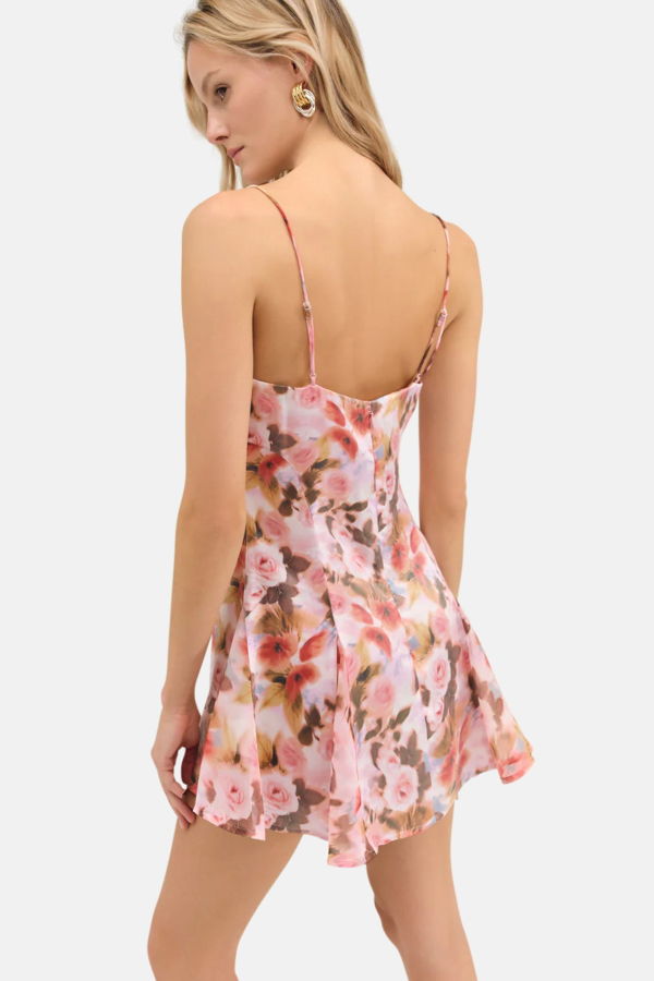 For Love & Lemons Fallen Floral Mini Dress