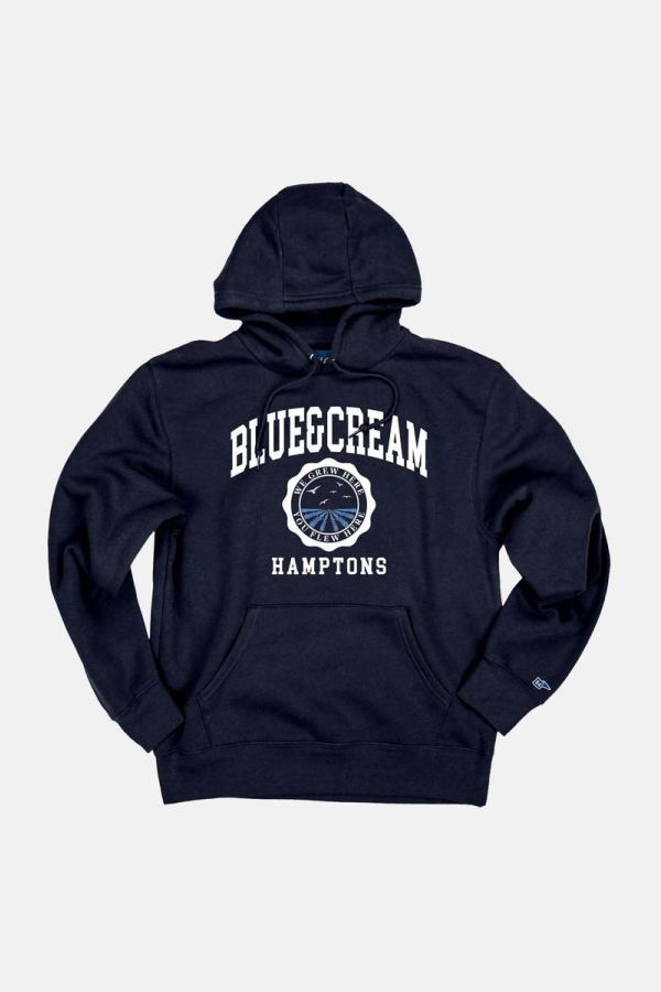 Blue&Cream Hamptons We Grew Here Hoodie - Navy