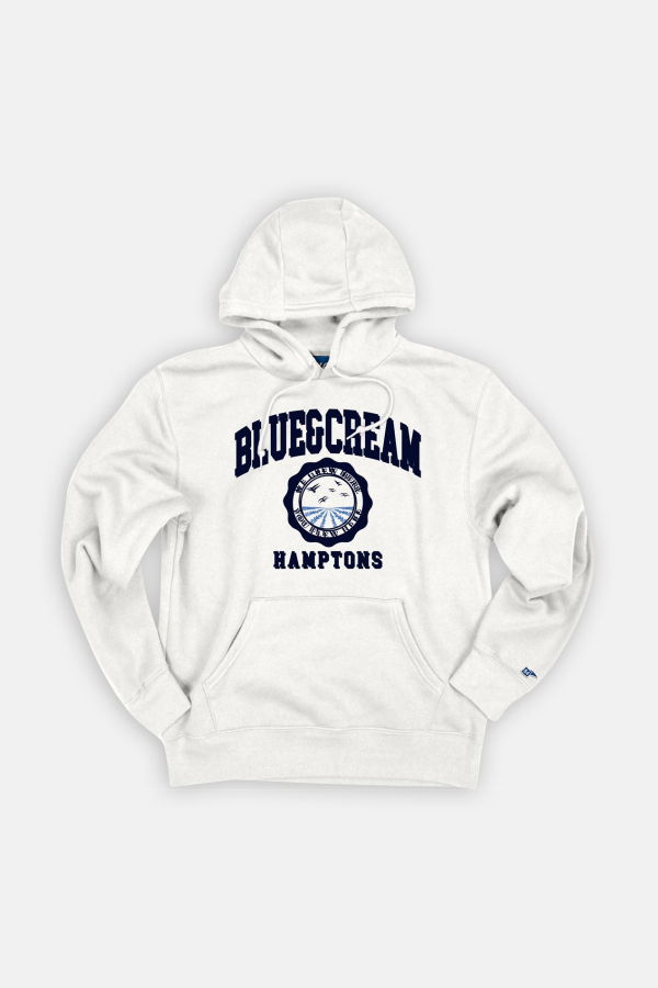 Blue&Cream Hamptons We Grew Here Hoodie - White