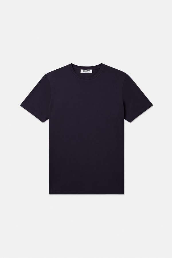 Blue&Cream Luxe Jersey Tee - Dark Navy Blue&Cream Luxe Jersey Tee - Dark Navy