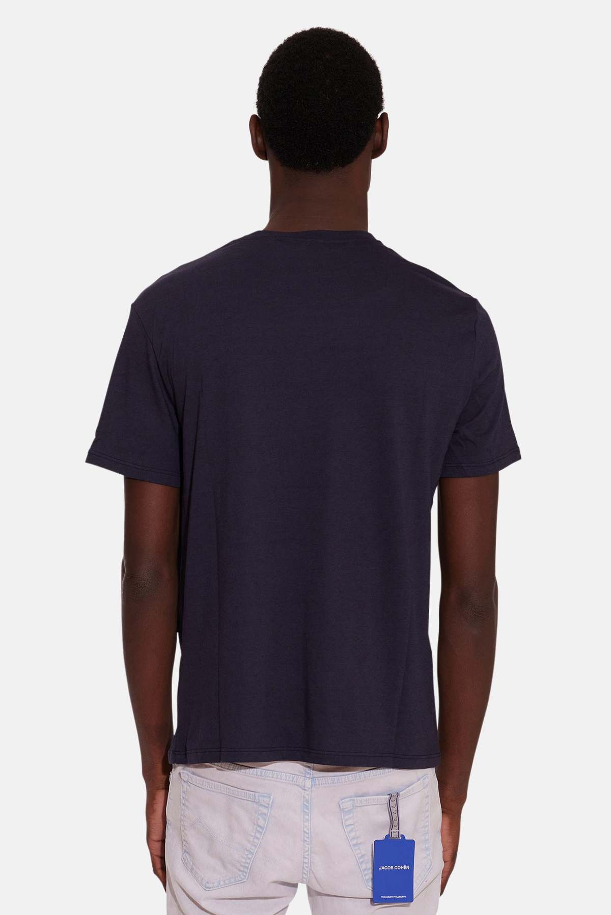 Blue&Cream Luxe Jersey Tee - Dark Navy - Image 5 of 7