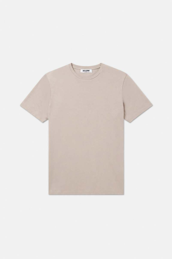 Blue&Cream Luxe Jersey Tee - Pale Grey