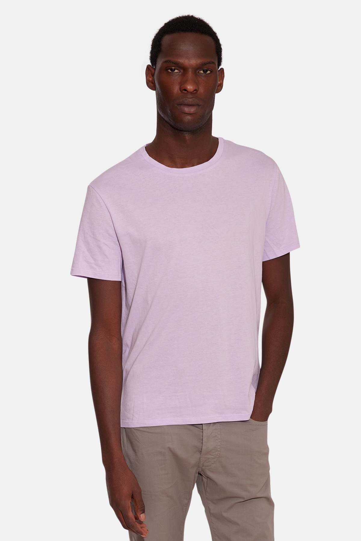 Blue&Cream Luxe Jersey Tee - Pale Purple - Image 3 of 7