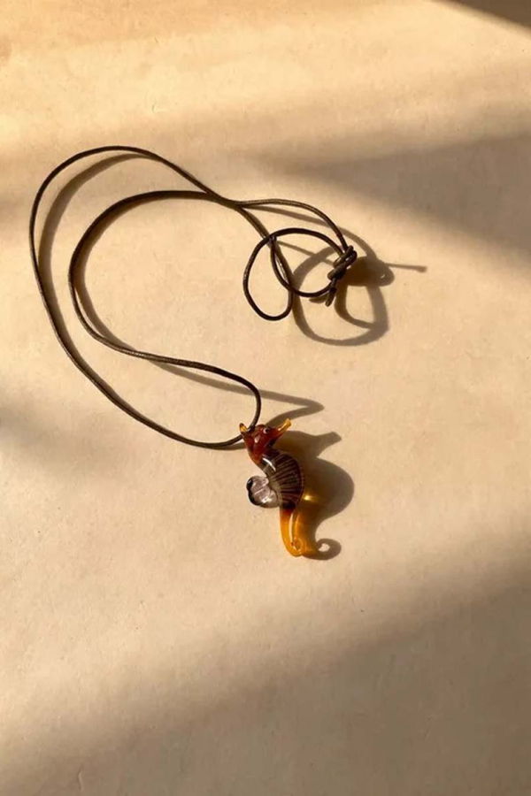 IKKIVI Glassy Sea Horse Pendant - Multi-Color