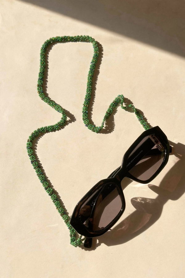IKKIVI Green Beaded Sunglass Chain - Green