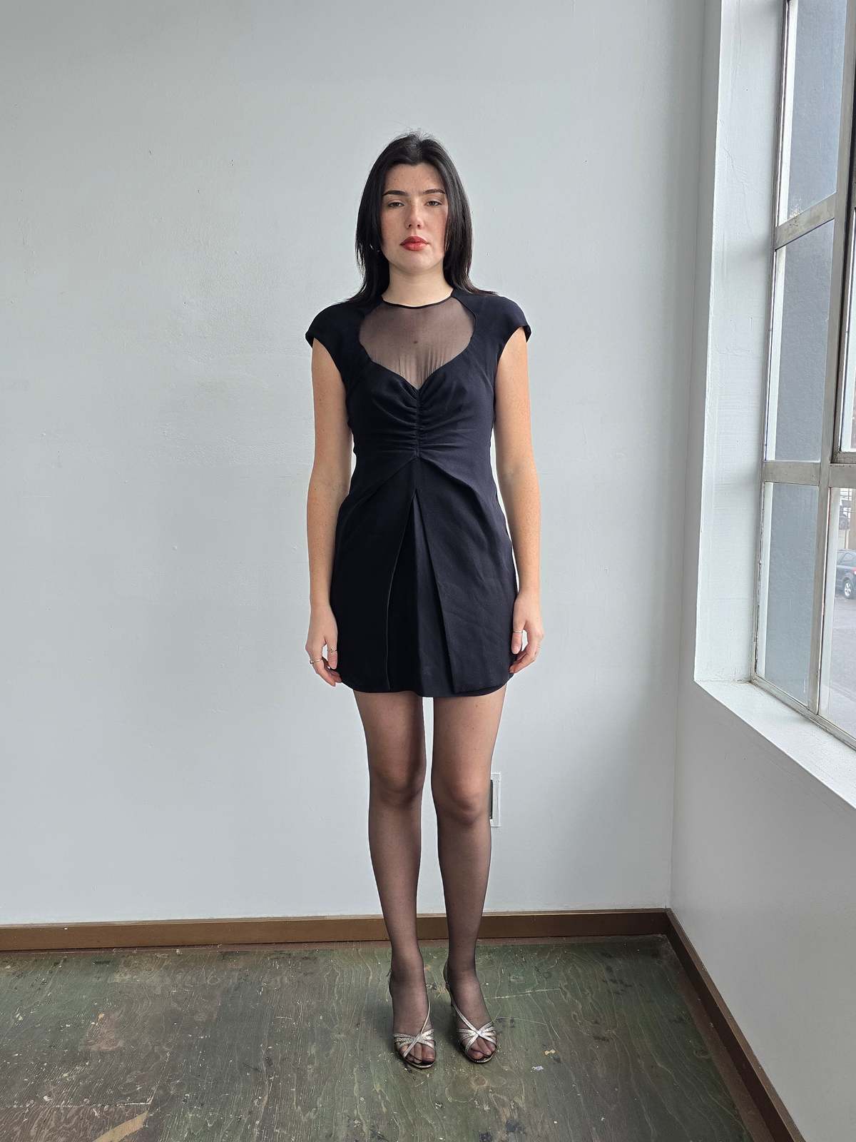 Vintage Giorgio Armani Silk Cutout Dress - Image 3 of 7