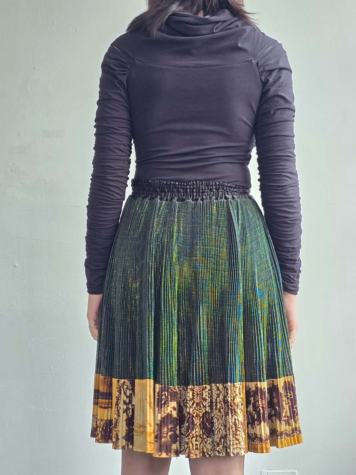 Vintage Jean Paul Gaultier Femme Metallic Pleated Skirt - Image 5 of 7