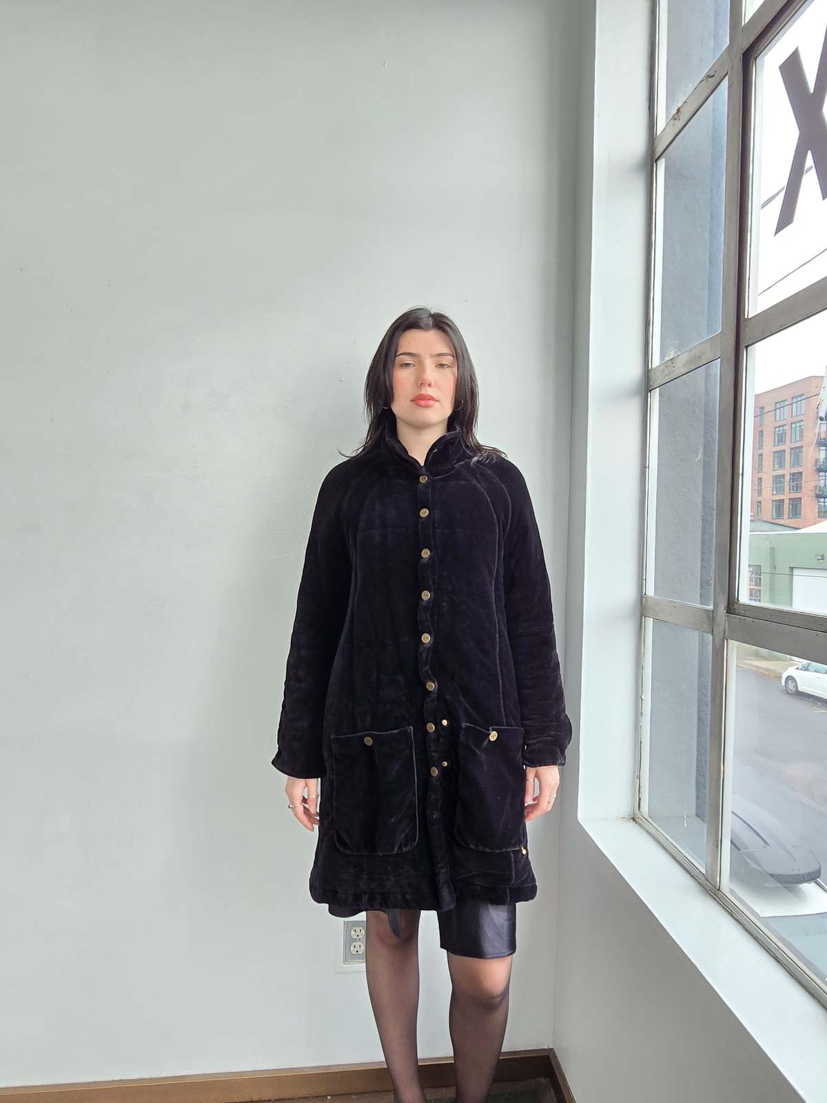 Vintage Sonia Rykiel Quilted Velvet Coat - Image 3 of 6