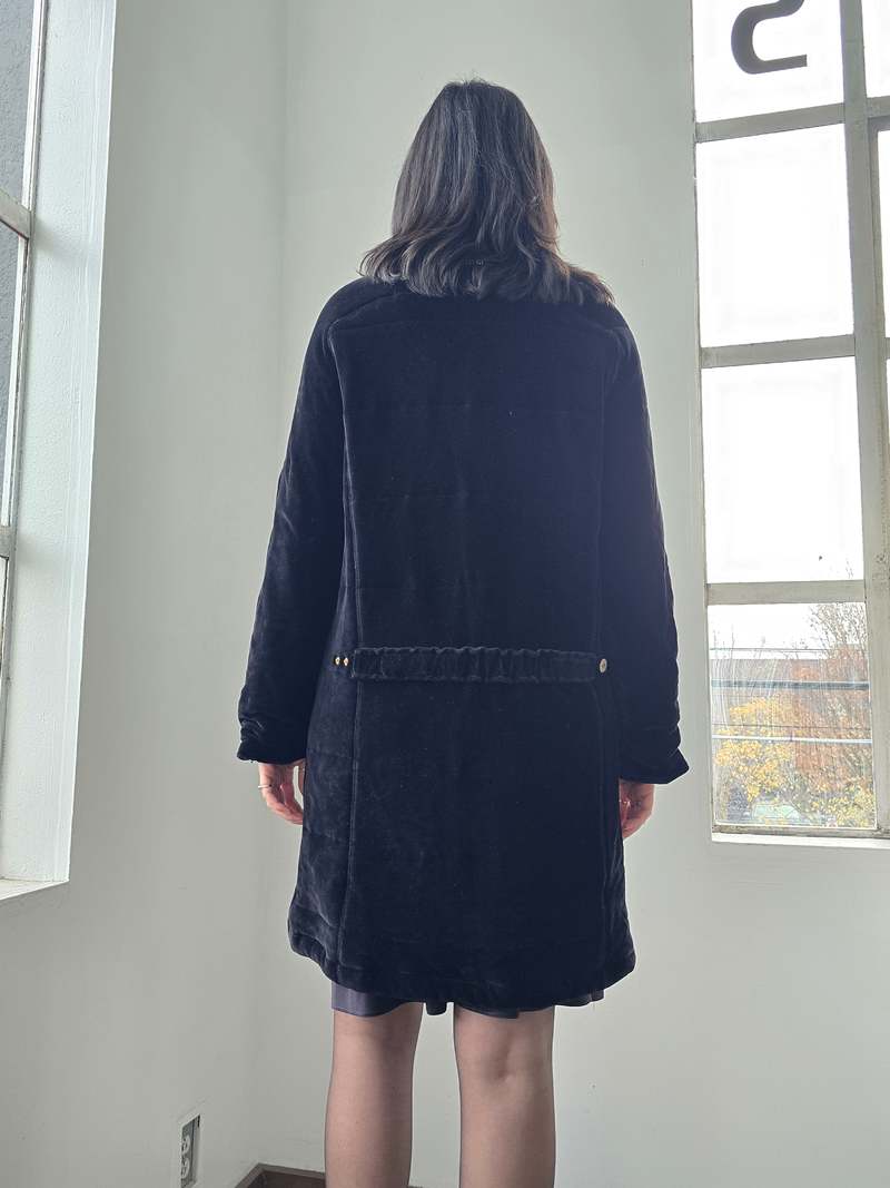 Vintage Sonia Rykiel Quilted Velvet Coat