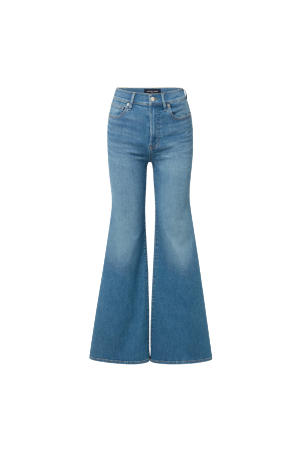 Veronica Beard Joplin High Rise Wide Flare Jean - Pool Party