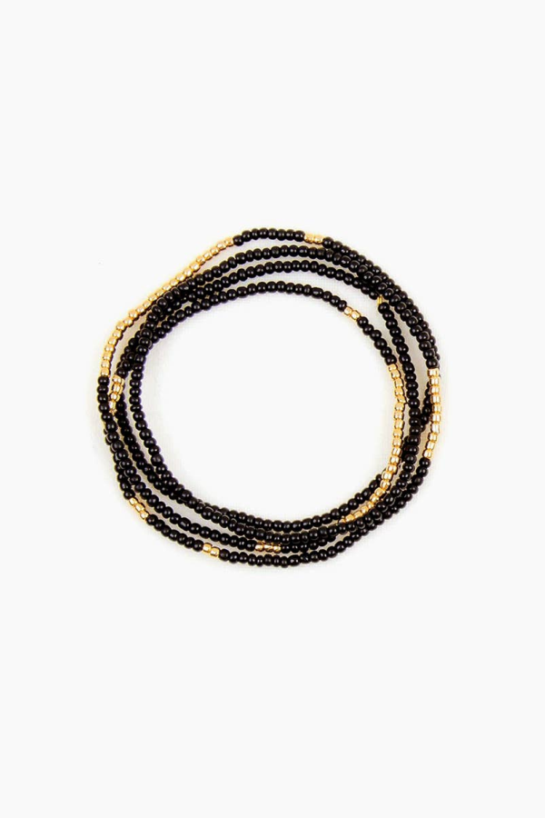 Altiplano Gold Bead Stretch Necklace / Wrap Bracelet