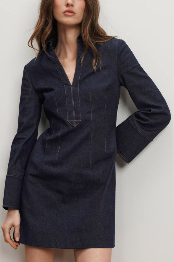 Veronica Beard Raymond Dress - Midnight Wash