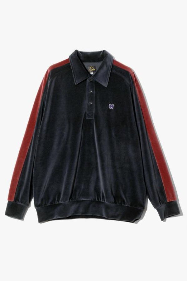 Needles C/PE Polo Shirt - Navy