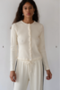 Donni. The Sweater Rib Cardi Cardigan - Creme - Thumbnail 2