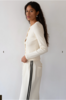 Donni. The Sweater Rib Cardi Cardigan - Creme - Thumbnail 3