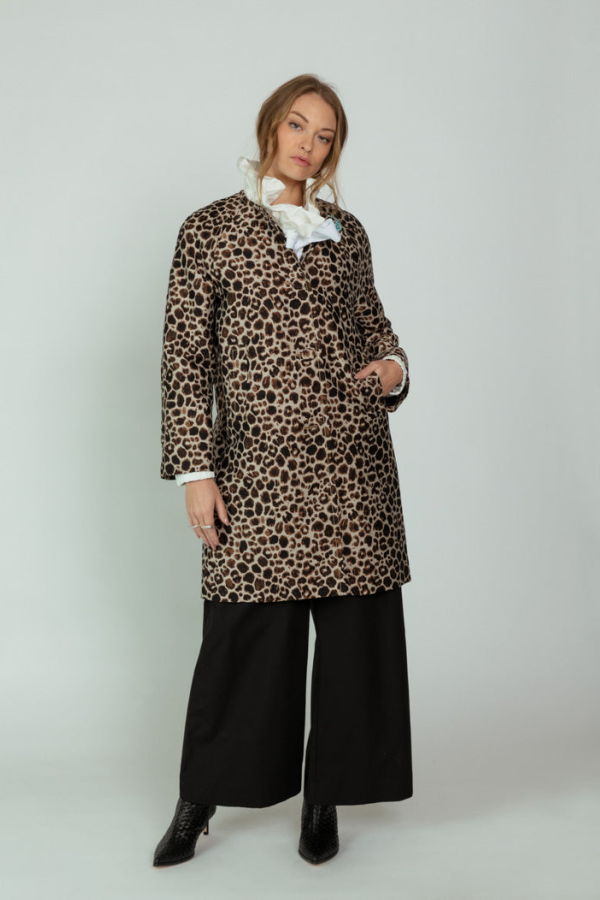Odeeh Snow Leopard Coat - Myrrh