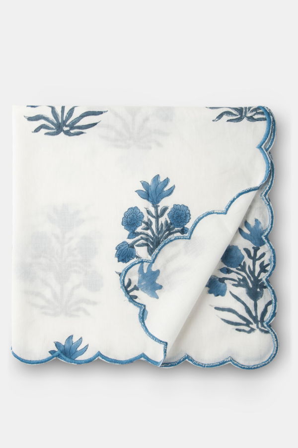 Mela Artisans Azure Handblocked Napkin Set