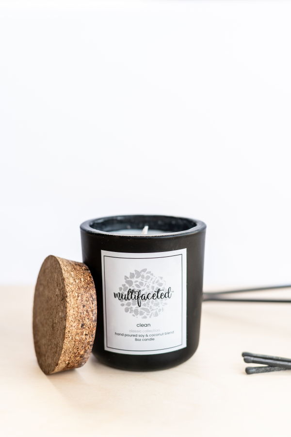 Multifaceted Artisan Candles Clean Scent Candle, 8 oz