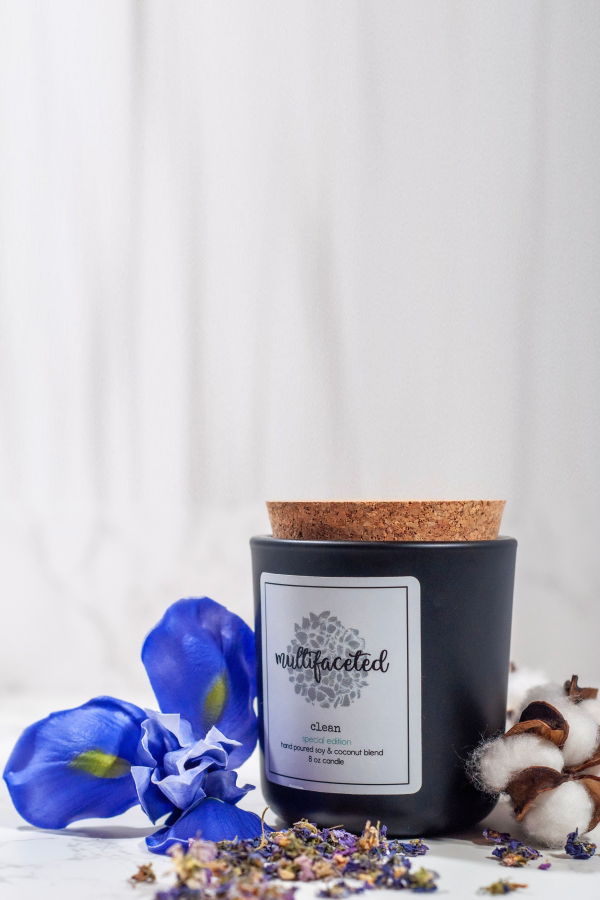 Multifaceted Artisan Candles Clean Scent Candle, 8 oz