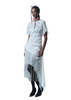 TIGRA TIGRA Irregular Pluck Dress - White - Thumbnail 1