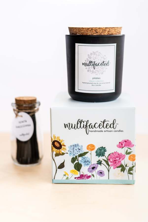 Multifaceted Artisan Candles Pilates Scent 8 oz Candle