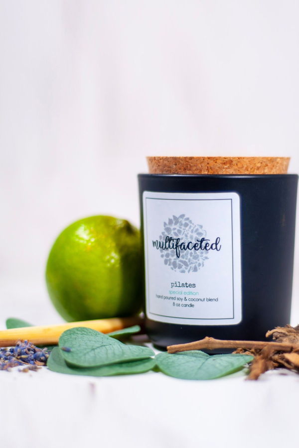 Multifaceted Artisan Candles Pilates Scent 8 oz Candle