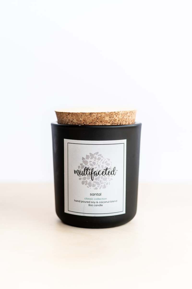 Multifaceted Artisan Candles Santal Scent Eco-Friendly 8 oz Candle