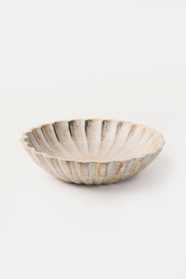 Mela Artisans Scallop Serenity Bowls - Greywash