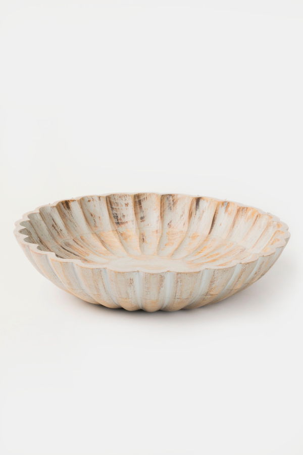 Mela Artisans Scallop Serenity Bowls - Greywash