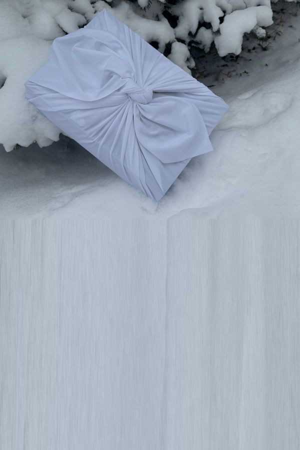 Shiki Wrap Set Of 3 (S, L, XL) Reusable Cloth Furoshiki Gift Wrap - White