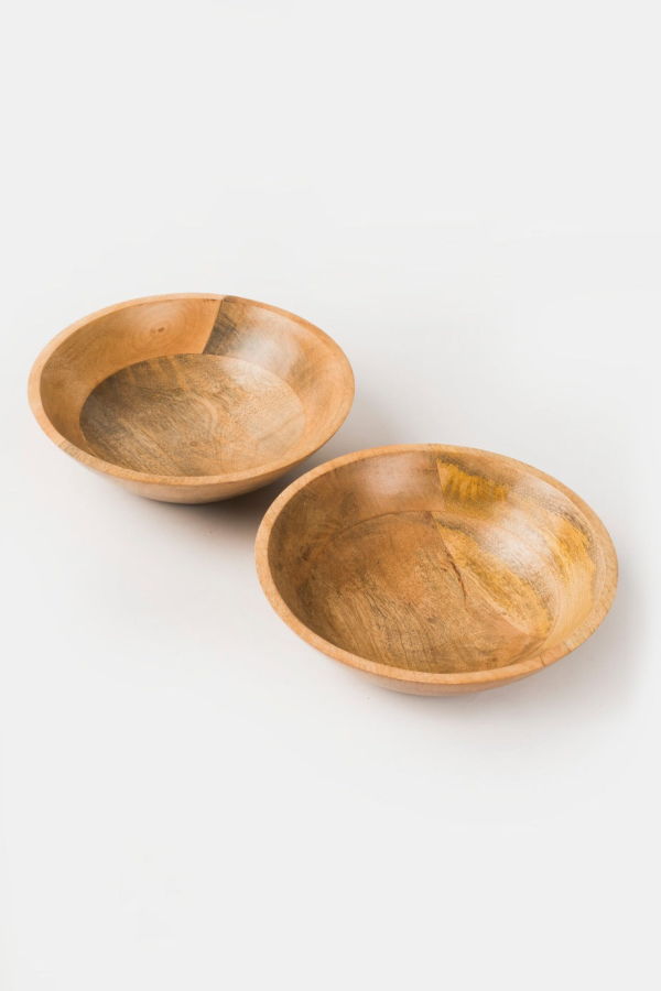Mela Artisans Woodform Stackable Bowls - Natural