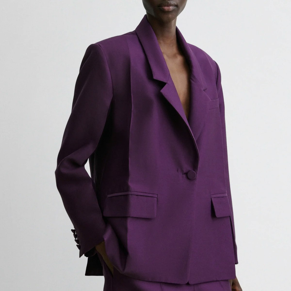 Rachel Comey Moscato Blazer - Plum - Image 1 of 7