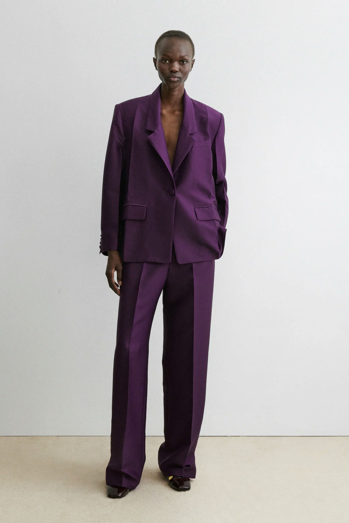 Rachel Comey Moscato Blazer - Plum - Image 4 of 7
