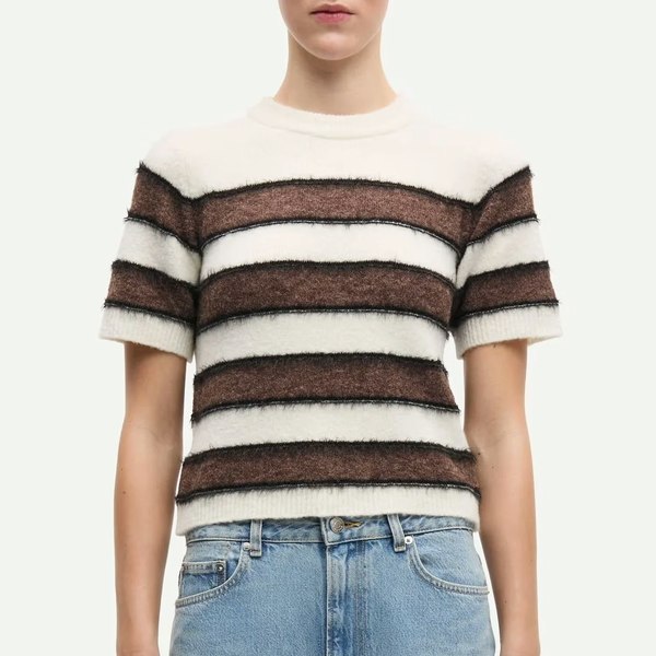 Samse Samse Sacian T-Shirt - Black/Coffee Stripe