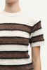 Samsøe Samsøe Sacian T-Shirt - Black/Coffee Stripe - Thumbnail 3