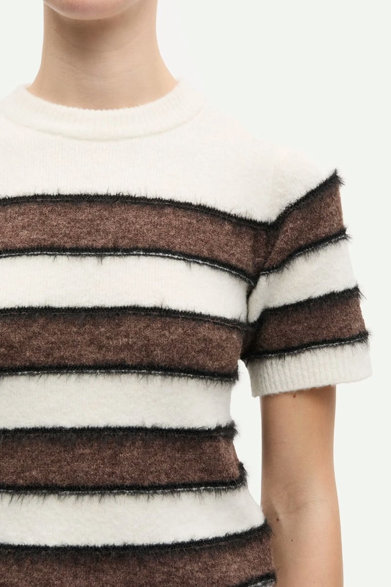 Samse Samse Sacian T-Shirt - Black/Coffee Stripe