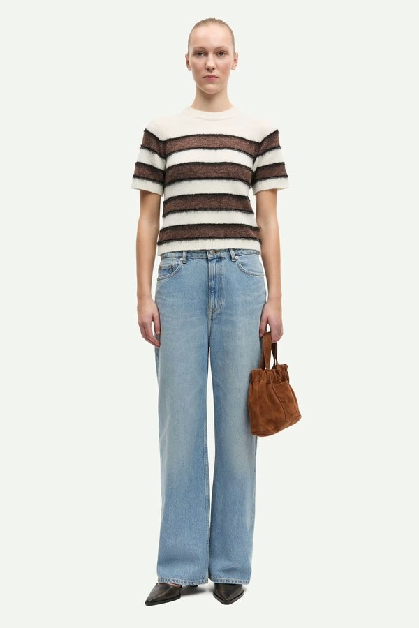 Samse Samse Sacian T-Shirt - Black/Coffee Stripe