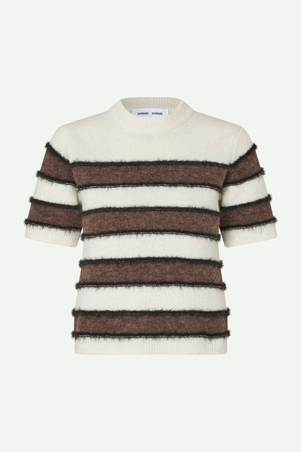 Samse Samse Sacian T-Shirt - Black/Coffee Stripe