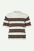 Samsøe Samsøe Sacian T-Shirt - Black/Coffee Stripe - Thumbnail 7