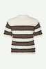 Samsøe Samsøe Sacian T-Shirt - Black/Coffee Stripe - Thumbnail 8